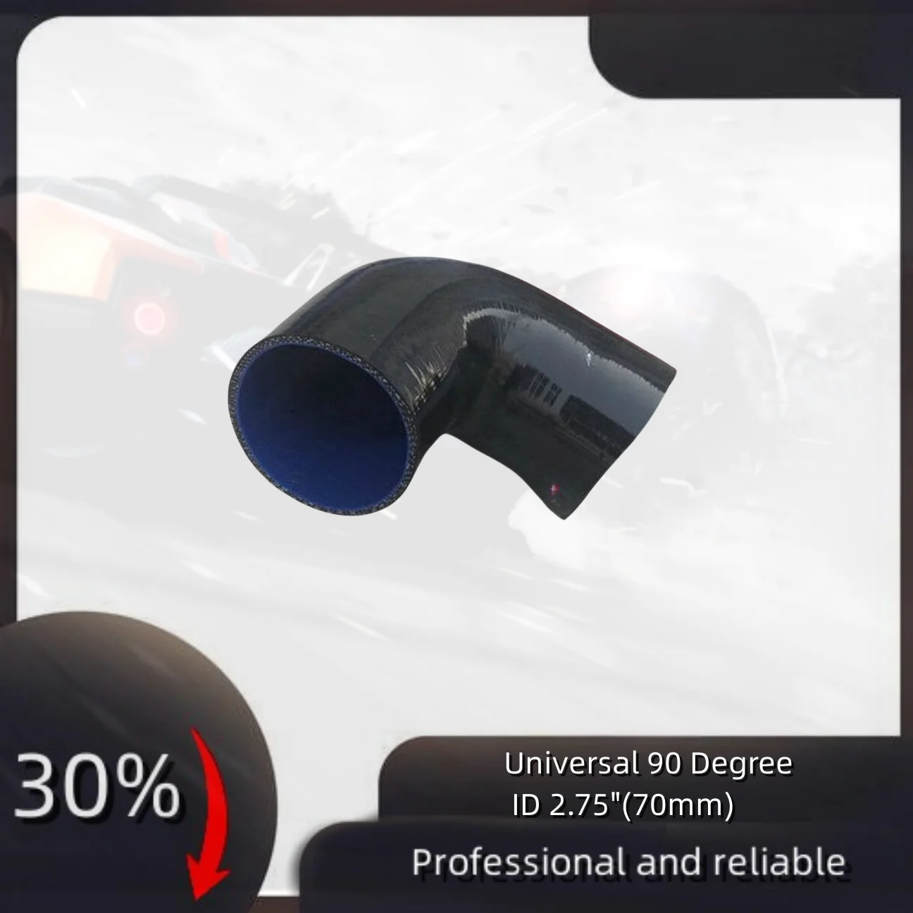 

Universal 90 Degree ID 2.75"(70mm) Elbow Silicone Hose For Coupler Reducer Engine Coolant Intercooler Radiator Intake Piping