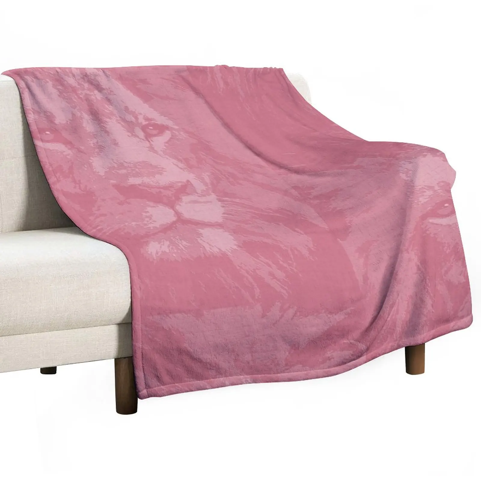 

Pink Lion Face Head Throw Blanket Giant Sofa Blanket blankets and blankets