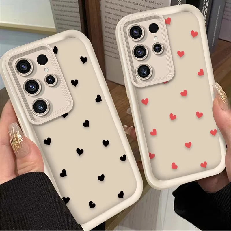 Black Small Love Heart Design Phone Case Cover