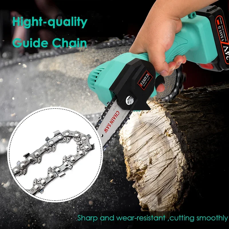 4/6 Inch Electric ChainSaw Chain Guide Accessory Replacement Mini Steel Chain Saw Chains Garden Tools Bough Cutting