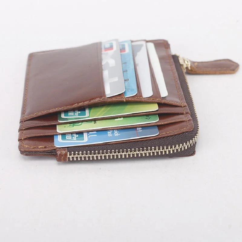 Gibo Auja - Brand New Cow Genuine Leather Men Wallets Card Case Card Holder Money Organizer Short Wallet Purse 2