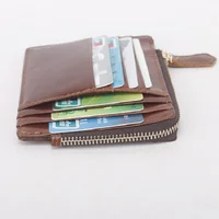 Gibo Auja - Brand New Cow Genuine Leather Men Wallets Card Case Card Holder Money Organizer Short Wallet Purse 2