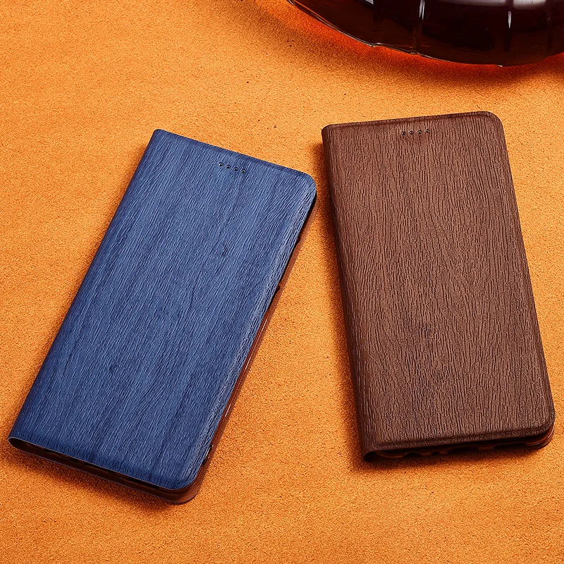 Wood Veins Leather Case Cover for XiaoMi Mi 8 9 SE 9T 10 10i 10S 10T 11 11T Lite Pro Magnetic Flip Protective Shell