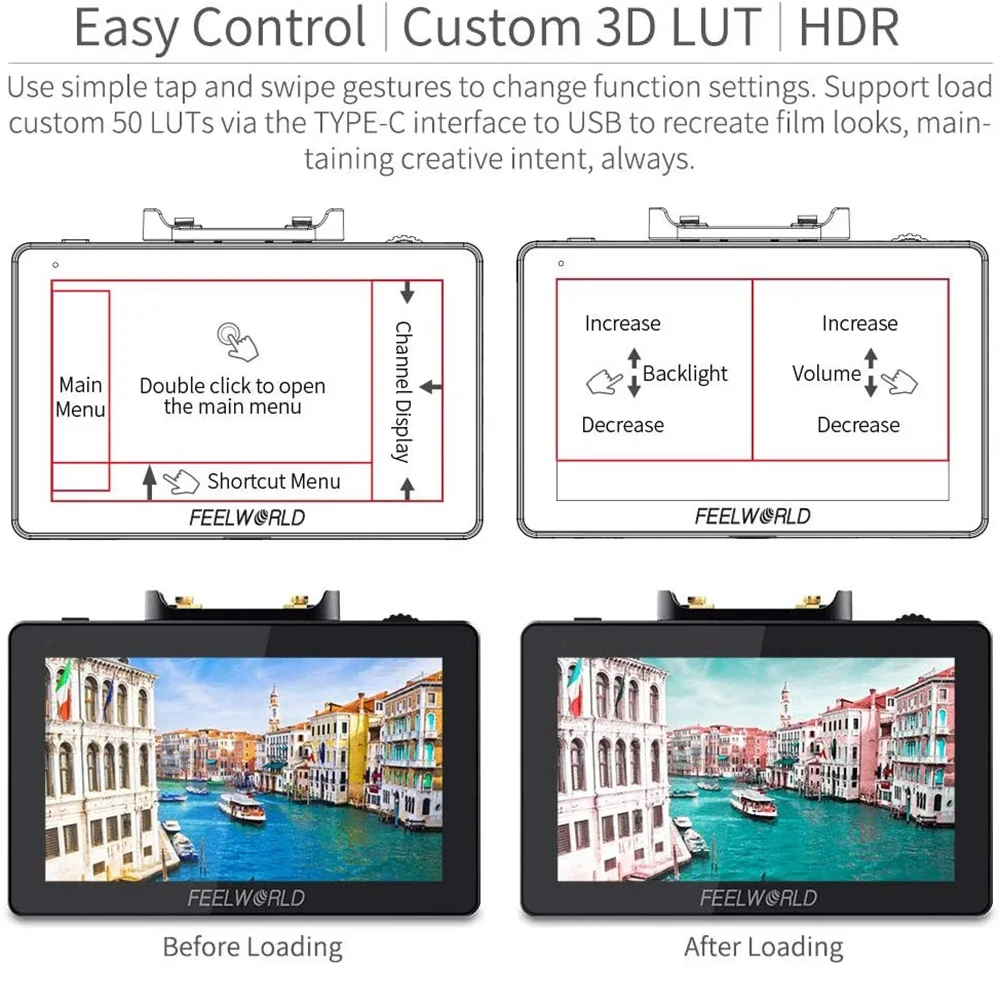 FEELWORLD FR6+FT6 5.5Inch Wireless Monitor Kit with The Transmitter and Receiver 800ft Long Range 0.07S Low-Latency for Shooting