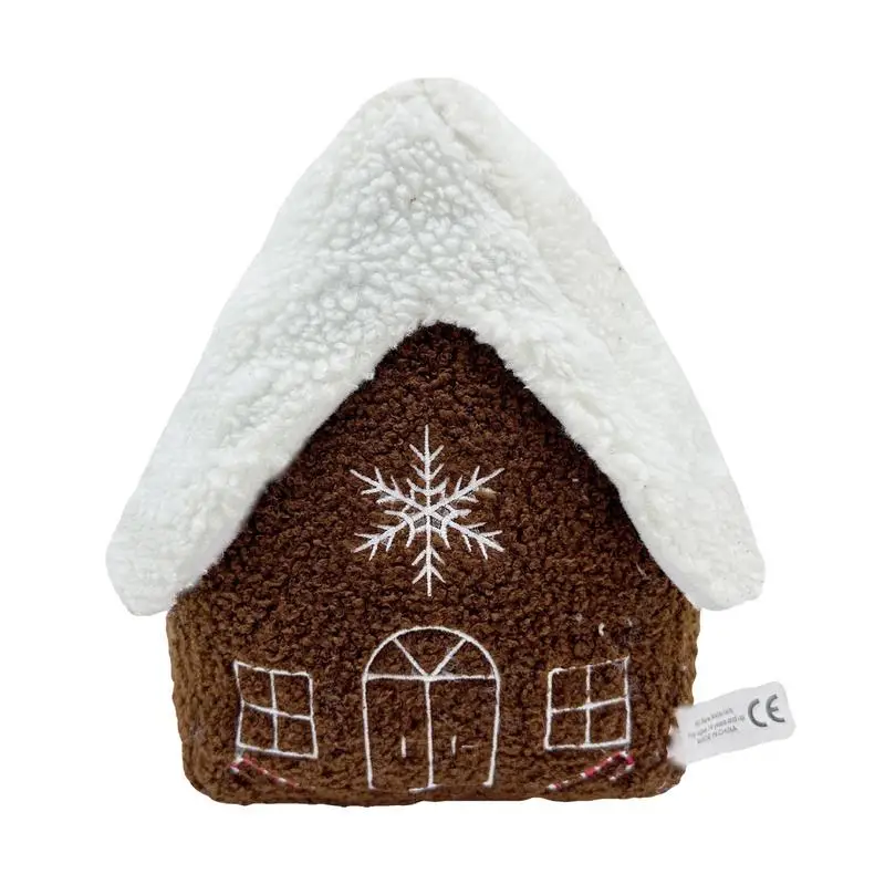 Gingerbread House Decor Soft Stuffed Doll Ornament Toys For Kids Soft Door Window Table Tree Holiday Christmas Season Decor Gift 5pcs lot linen bundle pocket jute sack candy gift storage bag pouch drawstring burlap christmas window jewelry drawstring gift