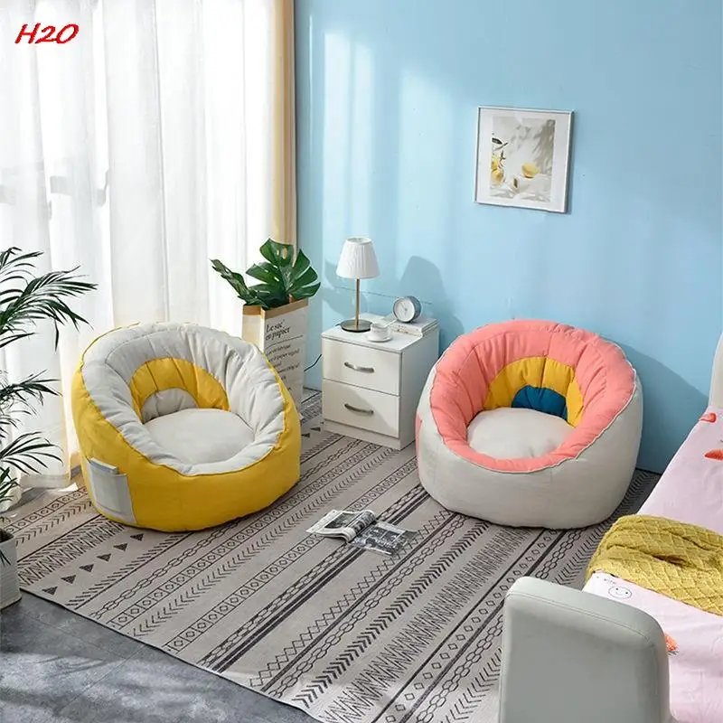 Lazy Sofa Bean Bag Tatami Small Apartment Chair Single Bedroom Room Girl Leisure Lazy Chair Medium Pedals With Change Bag Pillow