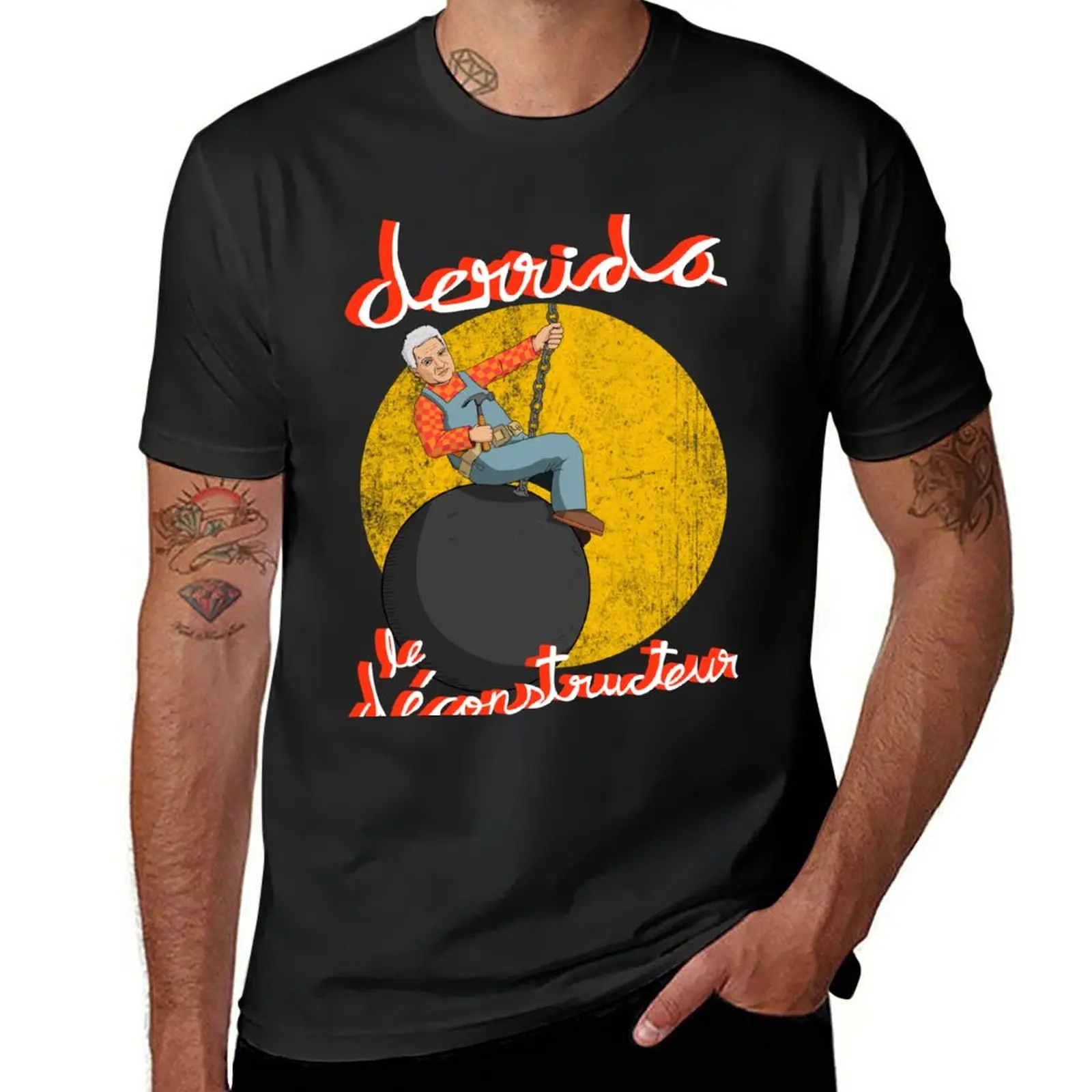 

Derrida le Déconstructeur T-Shirt quick drying customizeds mens graphic t-shirts hip hop