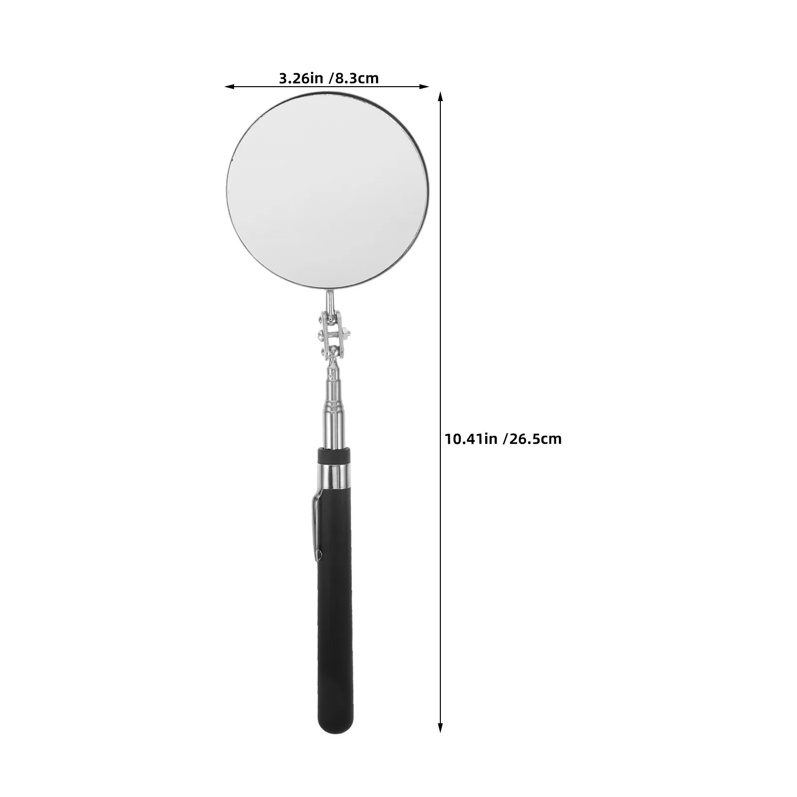 2개 세트 텔레스코핑 검사 거울, 조절 가능 27.5-75.5cm, 스테인리스 스틸 차량 하부 검사 거울 (자동차 정비사용)