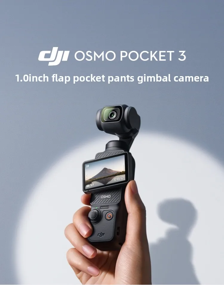 DJI 포켓 3 핸드헬드 짐벌 포켓 카메라 고화질 액션 카메라, 브이로그 카메라