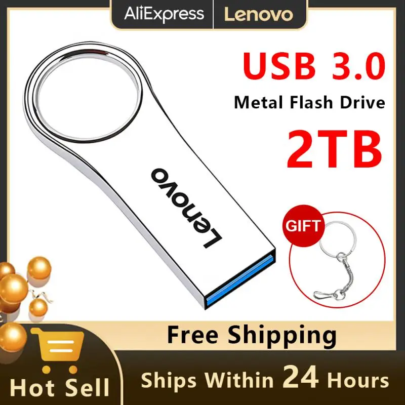 Lenovo Pen Drive Ad Alta Velocità 128Gb 256Gb Usb 3.0 Usb Memory Stick Metal Cle Usb Stick 2Tb Memoria Usb Flash Drive Regalo Pendrive