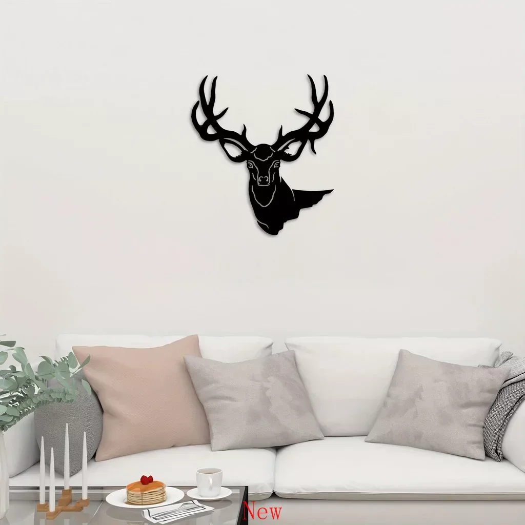 

Promotion 3D Deer Head Metal Wall Hanging Decor Art Elegant Home Office Decor Livingroom Bedroom Home Decor Metal Wall Backgrou
