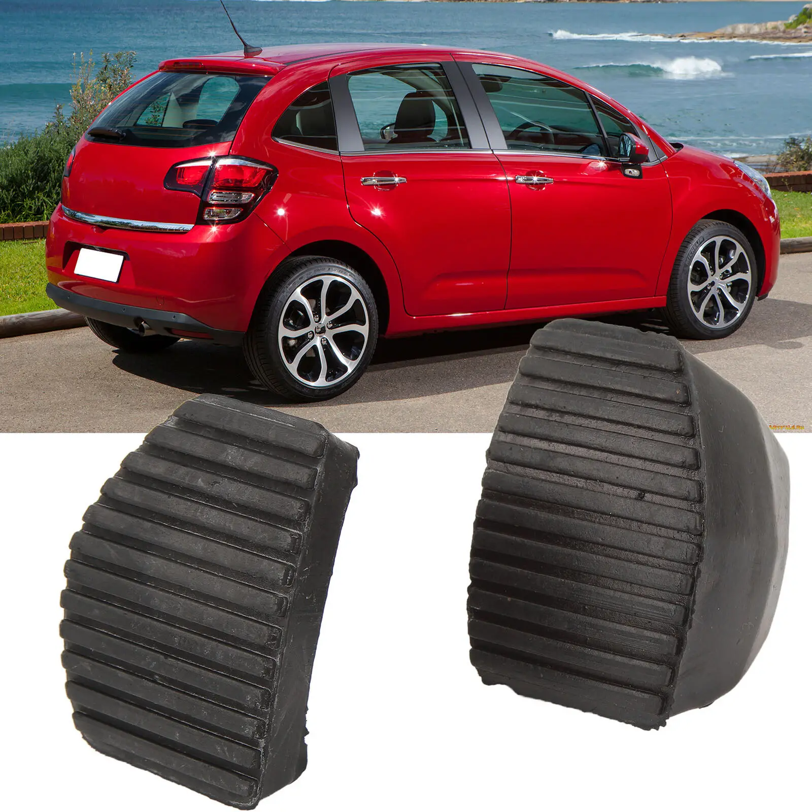 Pedali Frizione E Freno Per Auto | 2 Pezzi In Gomma, Antiscivolo - Per Peugeot E Citroen Modelli