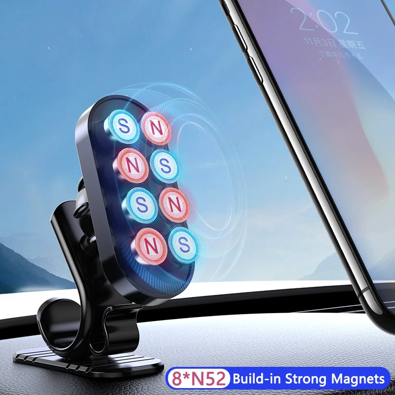 Supporto Magnetico Per Telefono RAINWAY Per Cruscotto Auto, 360°, 6 Magneti N52, Espositore