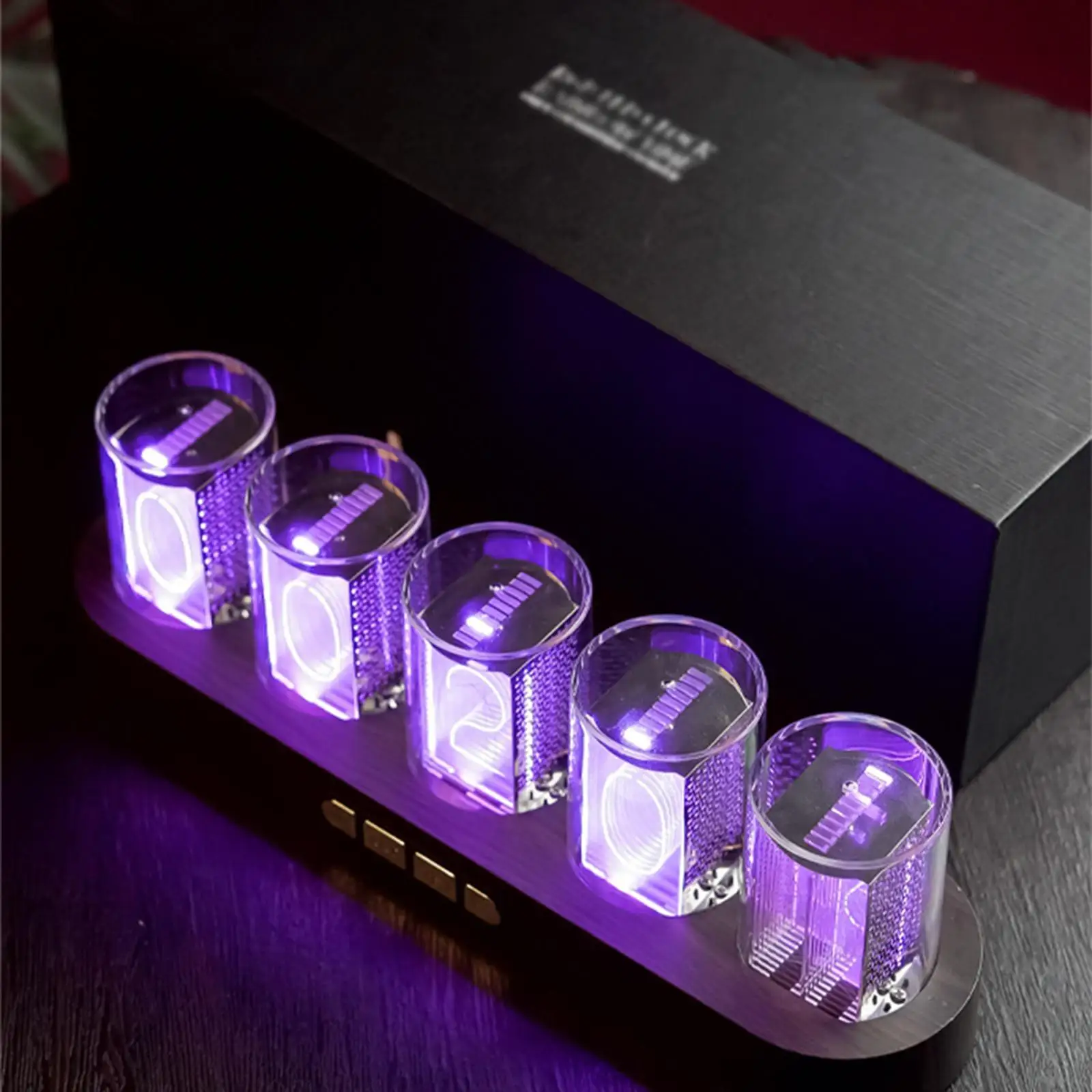 Nixie Tube Clock Retro Design Creative USB Interface Multi Mode Adjustment Glow Tubes Analog Clock for Bedroom Bookshelf Nixie Tube Clock Retro Design Creative USB Interface Multi Mode Adjustment Glow Tubes Analog Clock for Bedroom Bookshelf