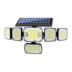 Solar - Powered Outdoor Flood Lights with Motion Sensor & Battery Display - 2pc (366LED)