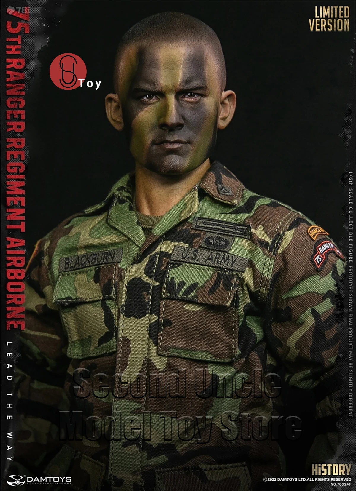 DAMTOYS DAM 78094F 1/6 US.75th Ranger Regiment Airborne Limited