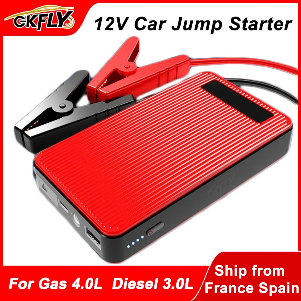 GKFLY 44.4Wh Car Battery Jump Starter 2000A Portable Car Battery Booster Charger 12V Starting Device Emergency Booster