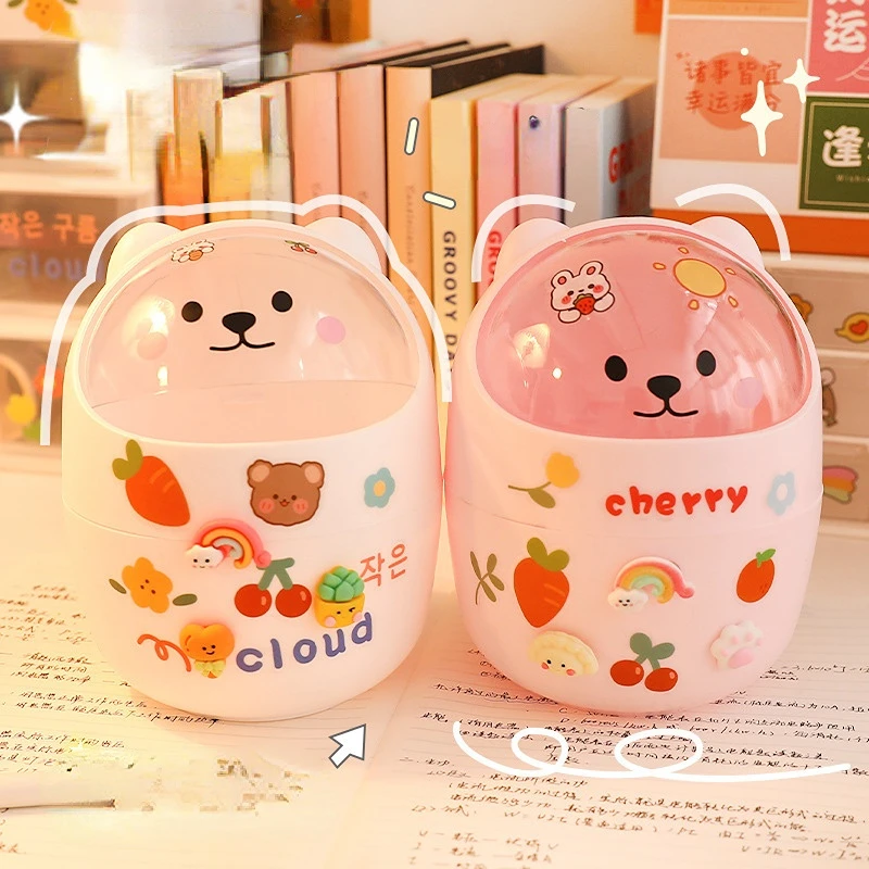 Bear Desktop Trash Can Storage Organizer for Desk trash can desktop trash can