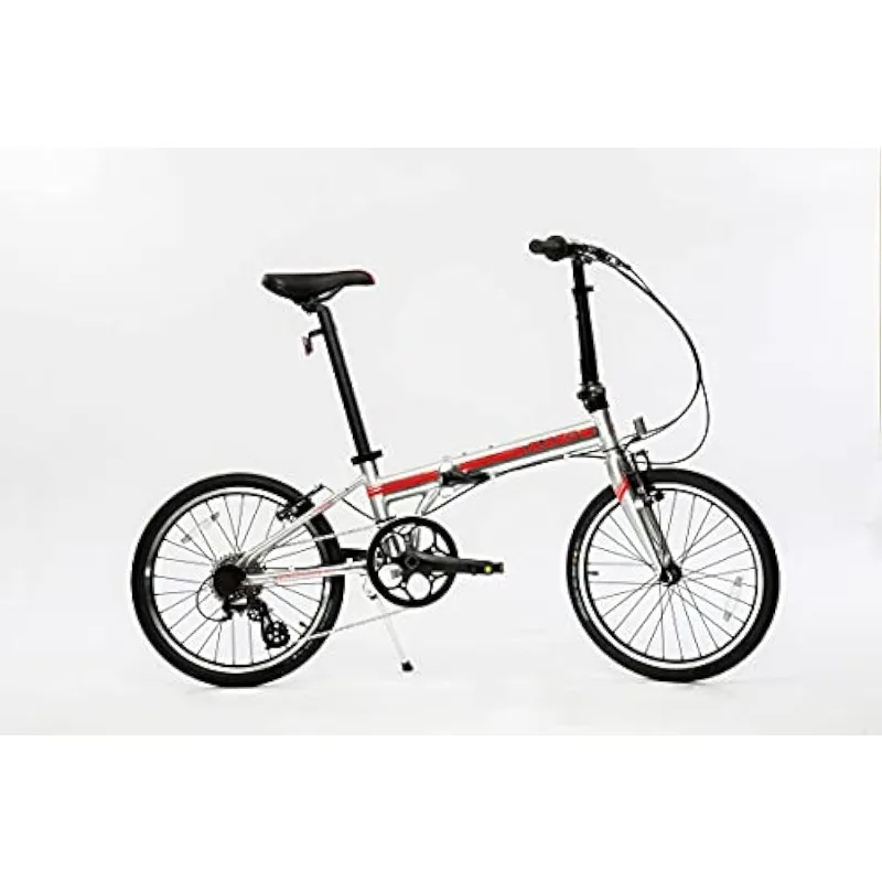 

Liberte 23 lb Lightweight Aluminum Alloy 20-Inch 8-Speed Folding Bicycle with Quick Release Wheels