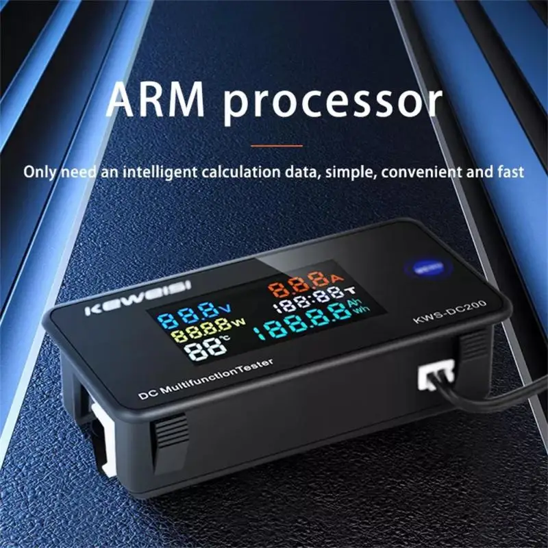 자동차 배터리 테스터 용량 온도 전기 계량기 모니터, 전압계 전류계, 0-200V, 50A, 100A, 12V, 24V, 48V, 96V