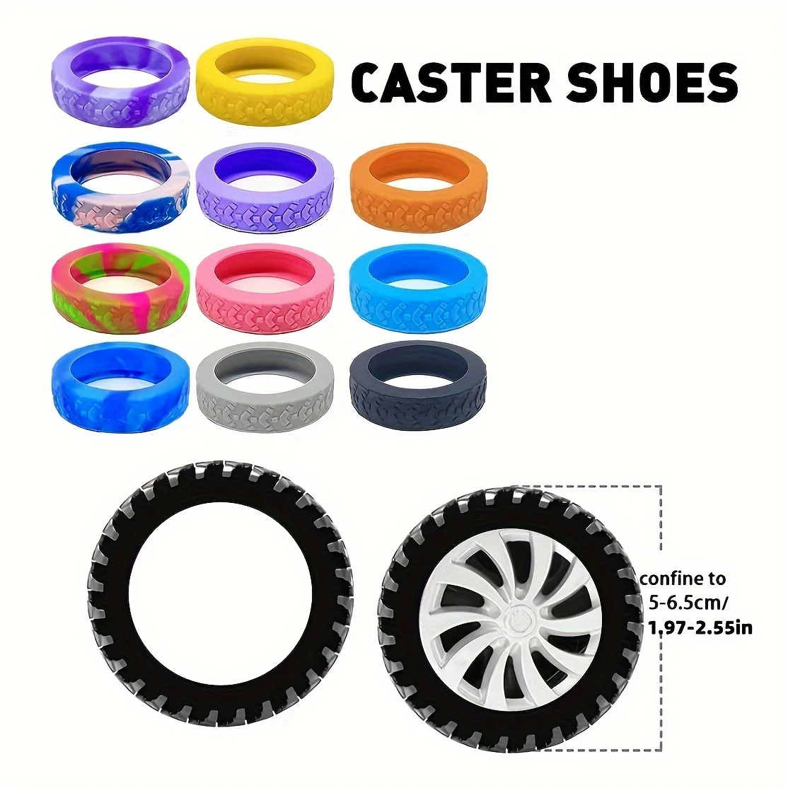 Wheels Protector Silicone Wheels Protector Wheel Cover 8PCS Colorful Silicone Wheels Cover Luggage Wheels Protector