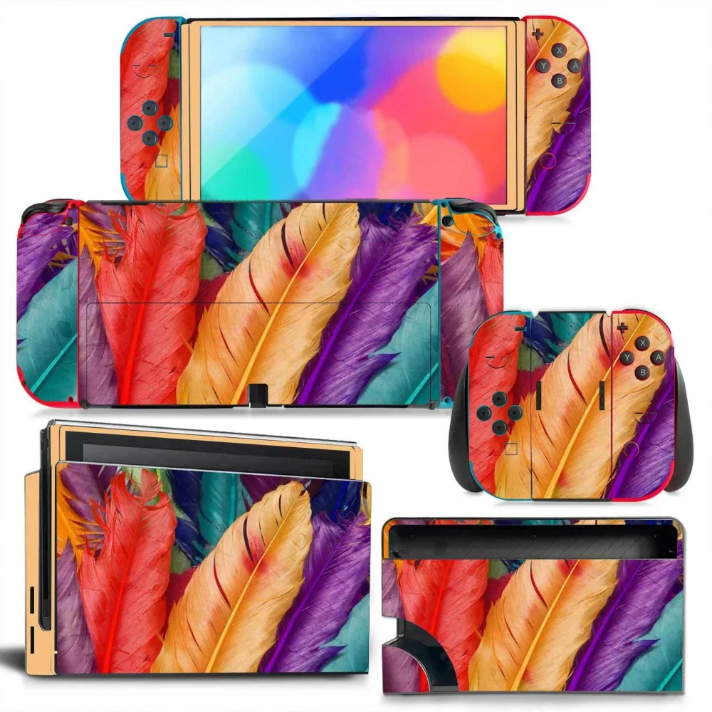 

Full Wrap Skins Compatible with Switch OLED Protective Film Sticker,Vinyl Decal Skins for Joycon Switch OLED Full Set Stickers