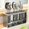 Household Countertop Drain Storage Rack Kitchen Knife and Fork Storage Rack Chopstick Tube Bathroom Toothpaste Makeup Brush Rack 4