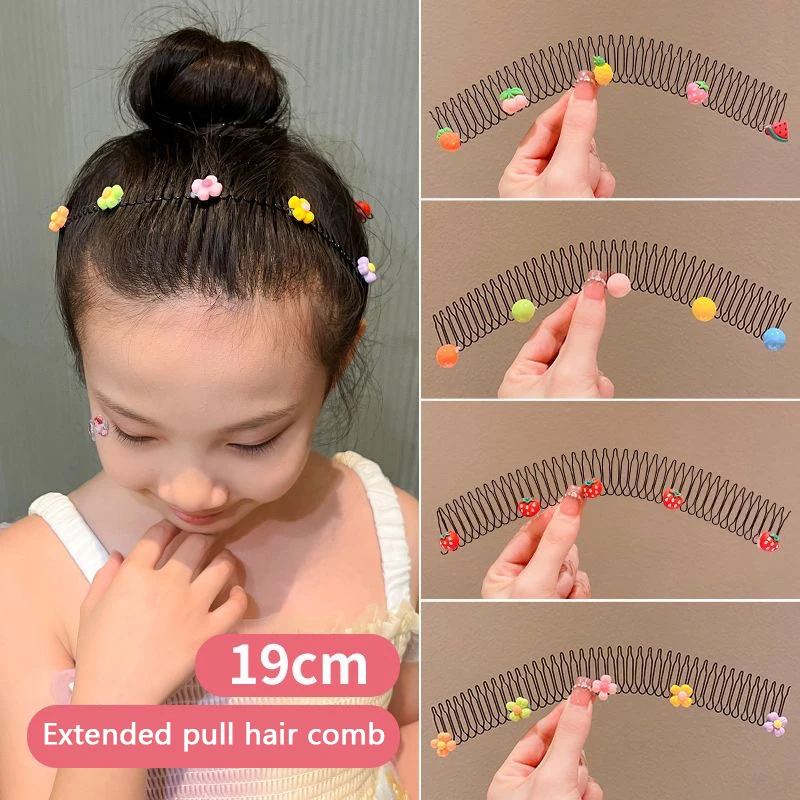 

Детская расческа для волос, заколка для волос со сломанными цветами, модная трендовая Изысканная челка из сплава для девочек, заколка для волос с милыми цветами