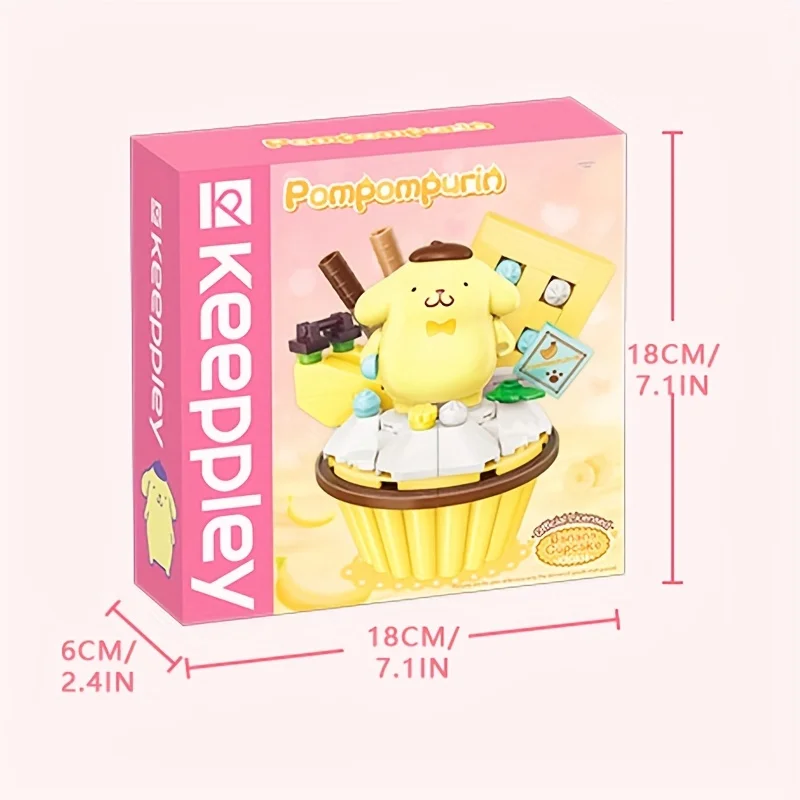 puripuri0617さん用おまとめ2品 Sanrio Pom Pom Purin Cupcake Yapı Taşları Karikatür Sevimli Şekil