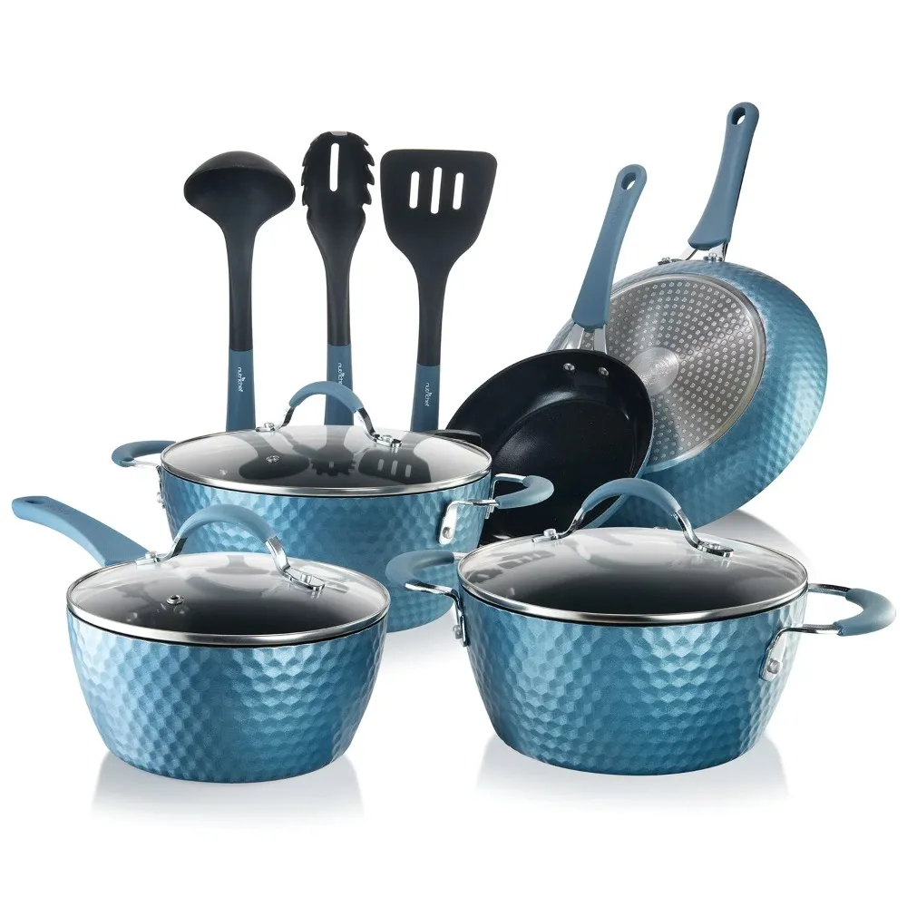 

NCCW11BD Diamond Home Kitchen Cookware Set (Blue) cookware sets pots and pans stainless steel cookware set cooking pots