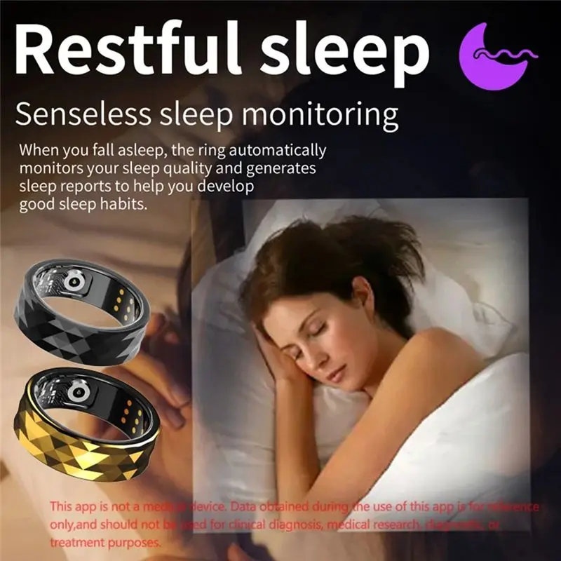 [NEW A09R!】 R12M Smart Ring Men Women Heart Rate And Multi-Sport Mode Fitness Ring IP68 Sleep Monitor Smart Ring 20 19.8Mm 6