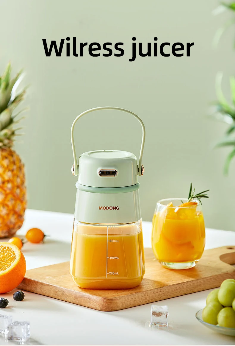 500ml Electric Juicer Portable Smoothie Blender Juicing Cup Wireless Fruit Mixers Orange Squeezer Juice Maker 1500mAh
