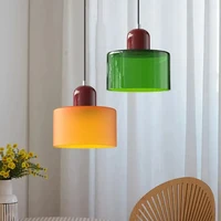 Lustre en verre nordique moderne pour chambre à coucher, lampe de chevet longue ligne, petit lustre pour restaurant et bar, éclairage simple, escales 6