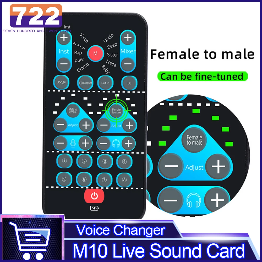 Mini Cartão Changer de Voz Efeitos Sonoros Suporte Multi Idiomas Embelezamento Portátil Telefone Computador hd M10
