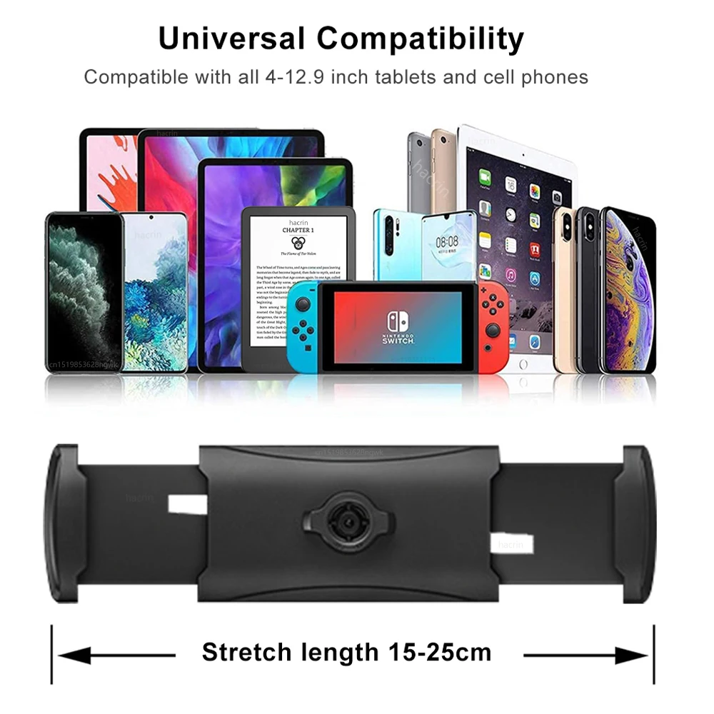 iPad 브래킷 360용 태블릿 스탠드 ° 회전식 조절 가능 침대용 태블릿 거치대 (4-12.9인치 휴대폰/태블릿 홀더)