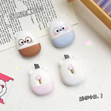 

2in1 Mini Pocket Knife and Cover stamp kawaii Stationery Corrector Cutter Paper Folding Utility Tool Office School Supplies