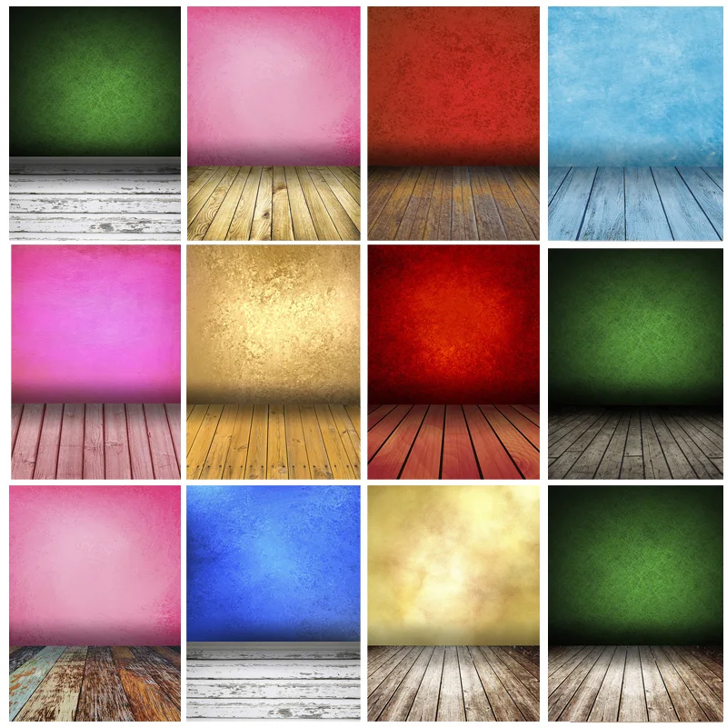 Vintage Gradient Solid Color Photography Backdrops Props Brick Wall Wooden Floor Baby Portrait Photo Backgrounds 210125MB-21 shengyongbao abstract vintage color texture photography backdrops studio props photo backgrounds 22911 fg 03