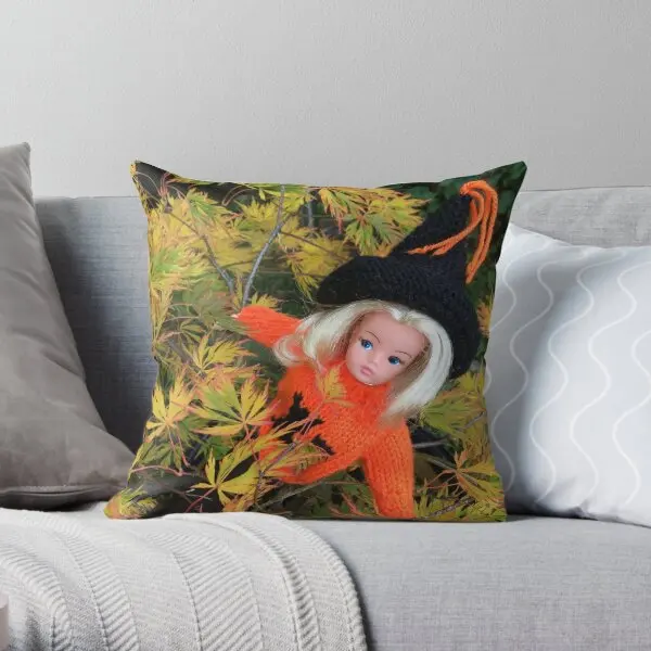 

Witchy Hat Throw Pillow Customizable Bedroom Bed Sofa Lumbar Pillow Cushion Fashion Decorative Pillow Not Included