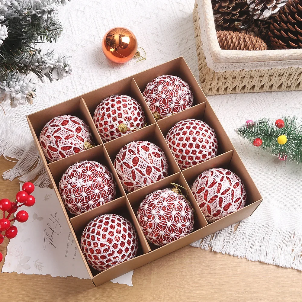 thumbnail image 1 of Bola navideña grande de cristal con incrustaciones de 8 cm, adornos creativos para colgar en el árbol de Navidad, decoraciones navideñas colgantes, 1 of 5