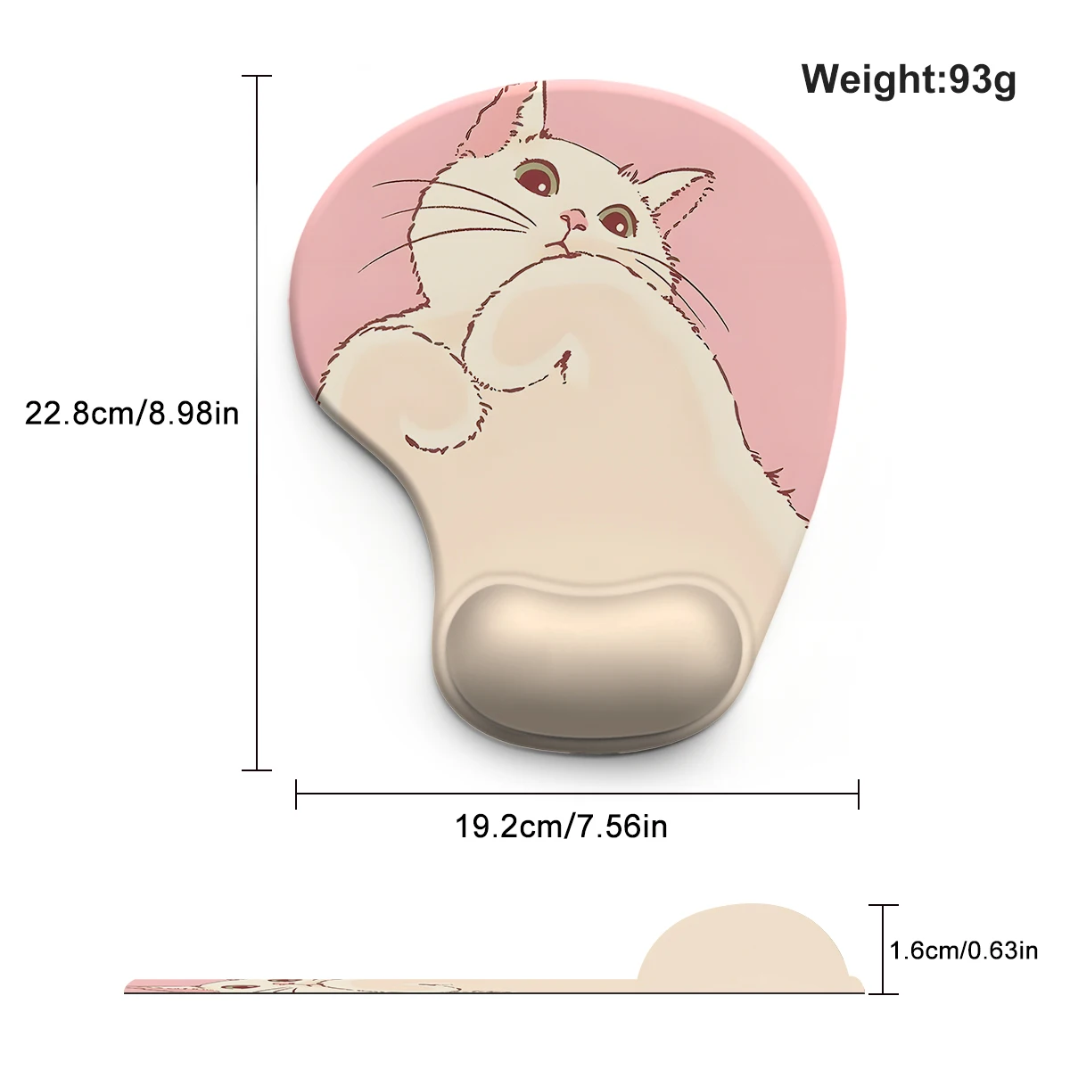 Ergonomic Cat Paw Mouse Pad