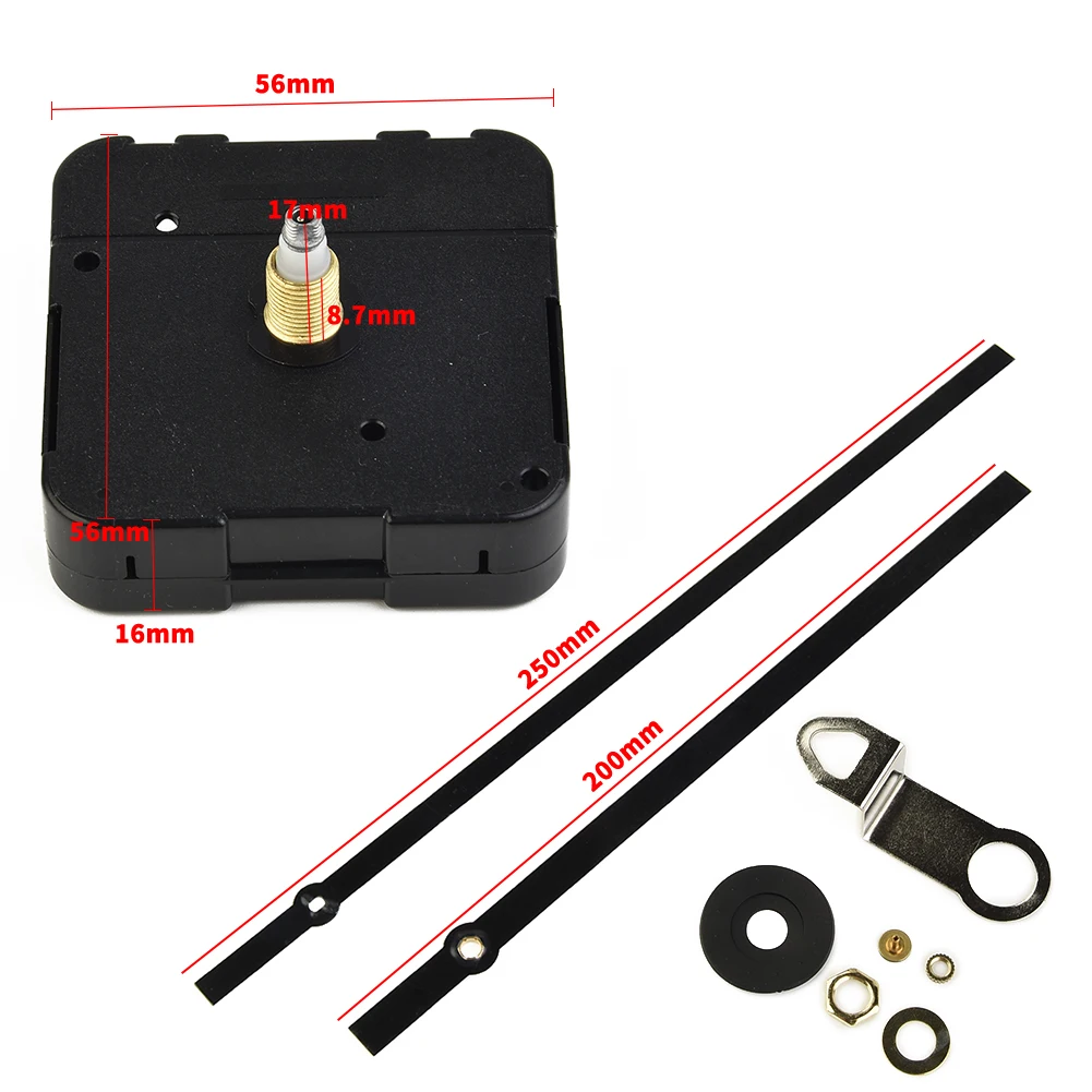 DIY Quartz Wall Clock Kit with Easy-Install Mechanism and Adjustable Hands