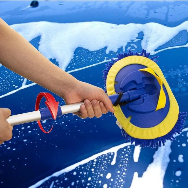 Car Wash Mop 3 In 1 Microfiber Water Brush Adjustable Super Car Wash Brush  Telescoping Long Handle Cleaning Mop Auto Accessories