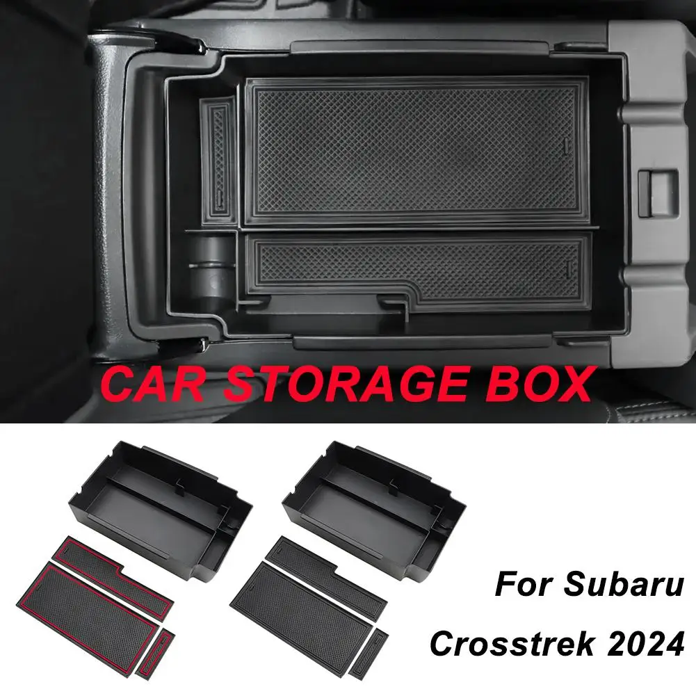 

Car Armrest Storage Box Organizer For Subaru Crosstrek 2023 2024 Center Console Arm Rest Container Tray Stowing Accessories S4E0