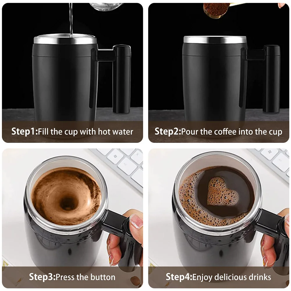 Self Stir Coffee Mug Mixing Cup Rechargeable 400ml Electric High Speed For  Mixing Juicing Kitchen Home Offices Dining Rooms - AliExpress