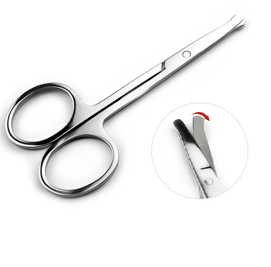 Eyebrow Scissors for Men & Women Eyebrow Nose Hair Mustache Beard Eyelashes Trimming Kit Curved and Rounded Safety Tip Clippers 5
