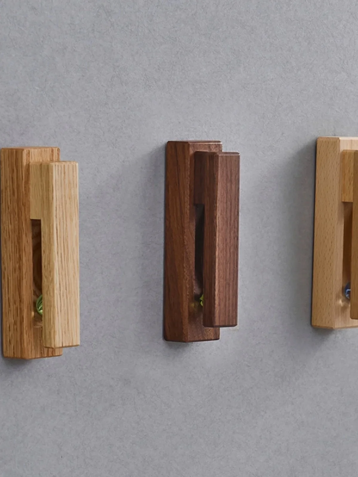 Black mahogany hook door back porch wall living room simple wooden non-perforated solid wood coat hook