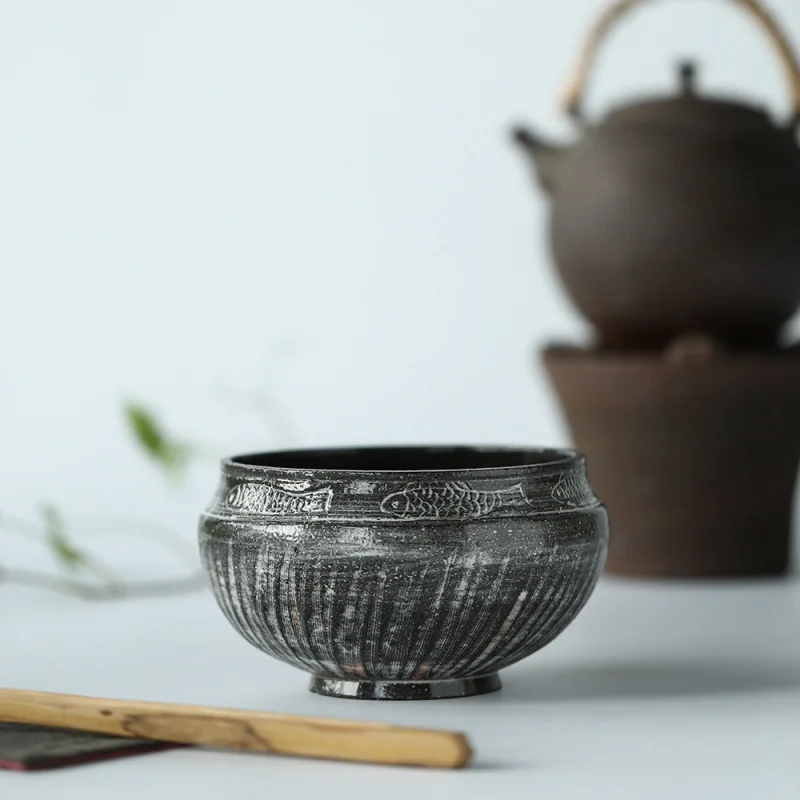 

Mr. Qing Silver Gilded Tea Basin Writing-Brush Washer Ceramic Exhausted Tea Jar Household Big Slag Bucket Jingdezhen Washed Wate
