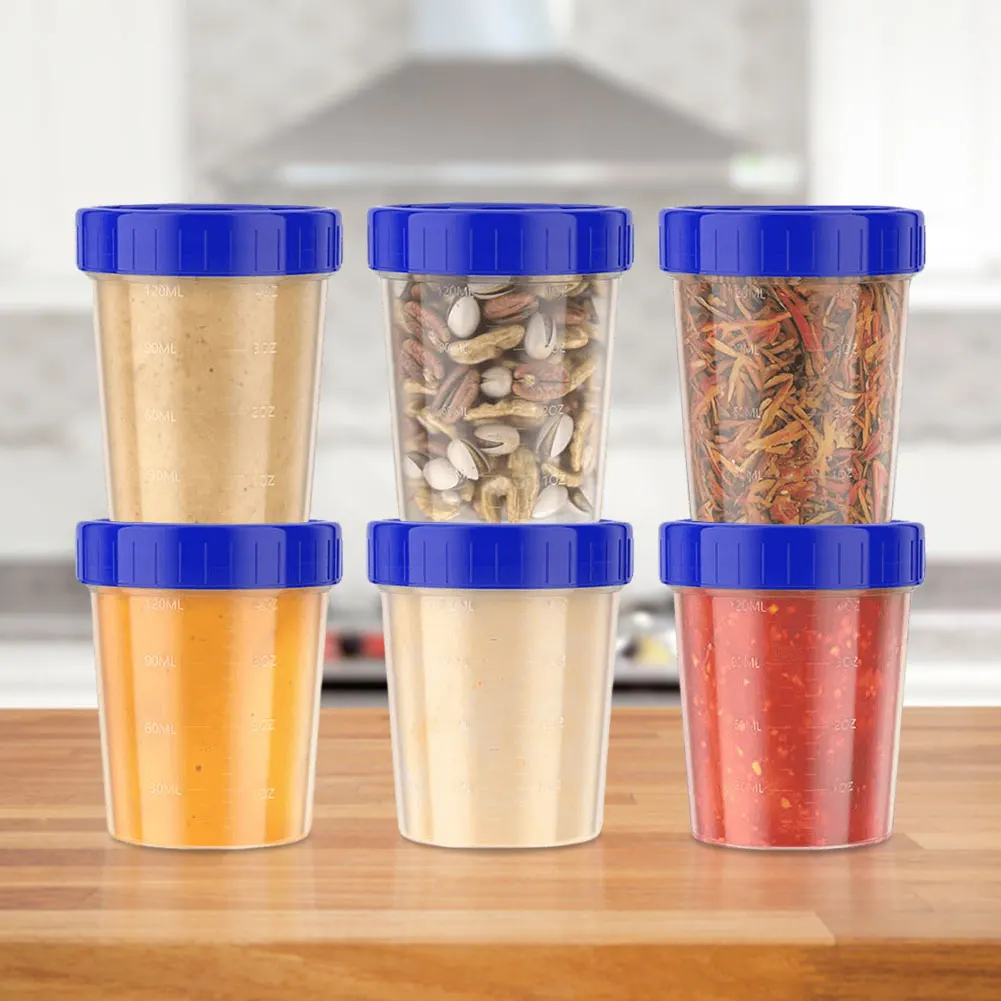 10pcs 120ml Salad Dressing Containers Leakproof Condiment Containers with Lids Dip Sauce Containers Reusable Kitchen Accessories