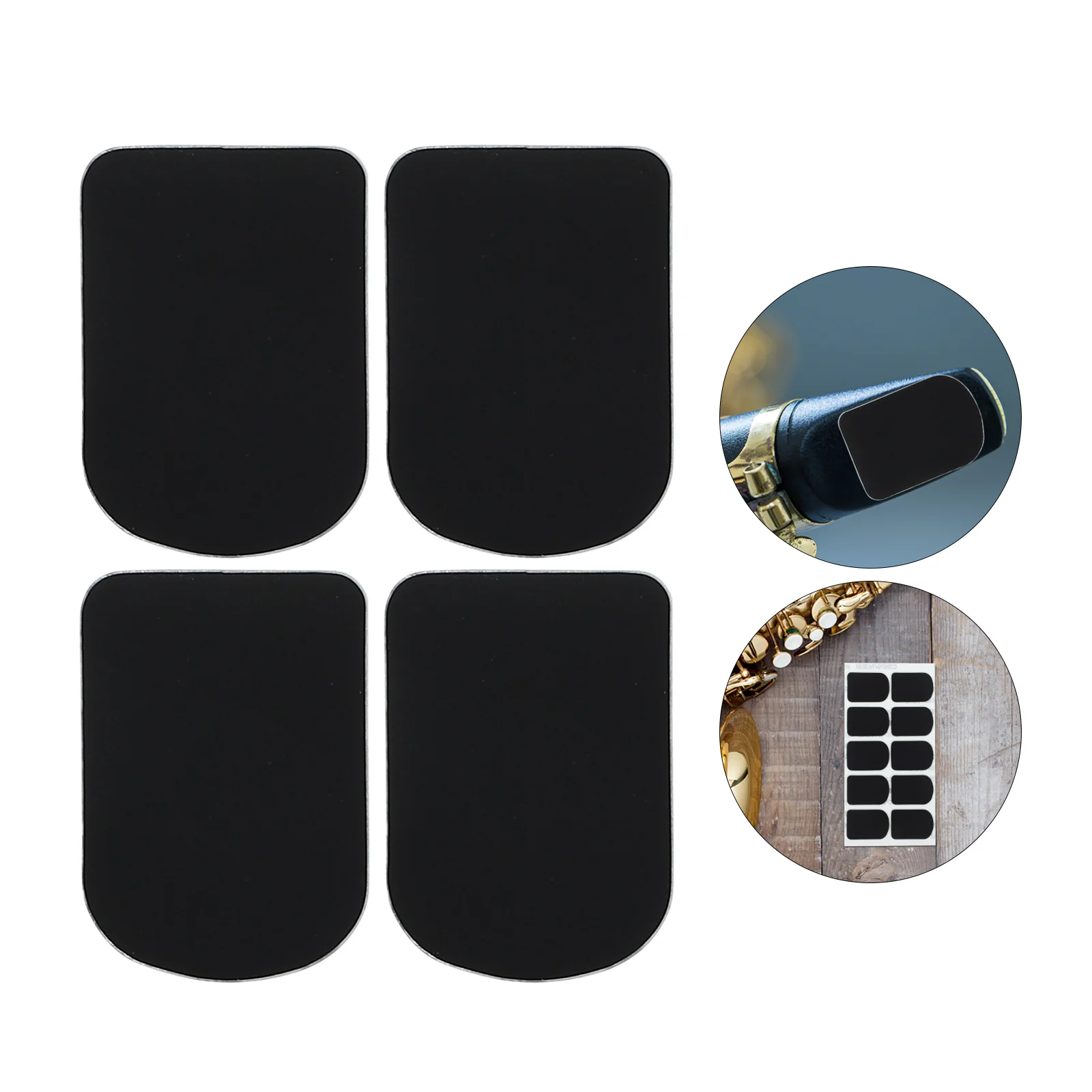 

4 Sheets Saxophone Tooth Pad Patch Pads Silicone Mouthpieces Cushions Accessories