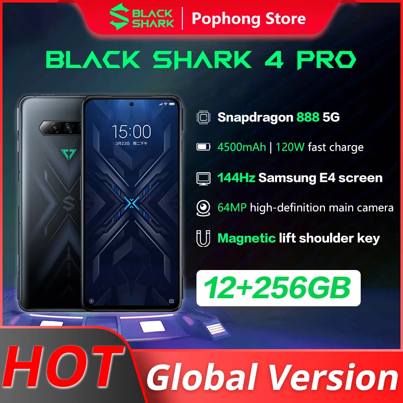 Black Shark teléfono móvil 4 Pro 5G versión Global, smartphone con 12GB ...